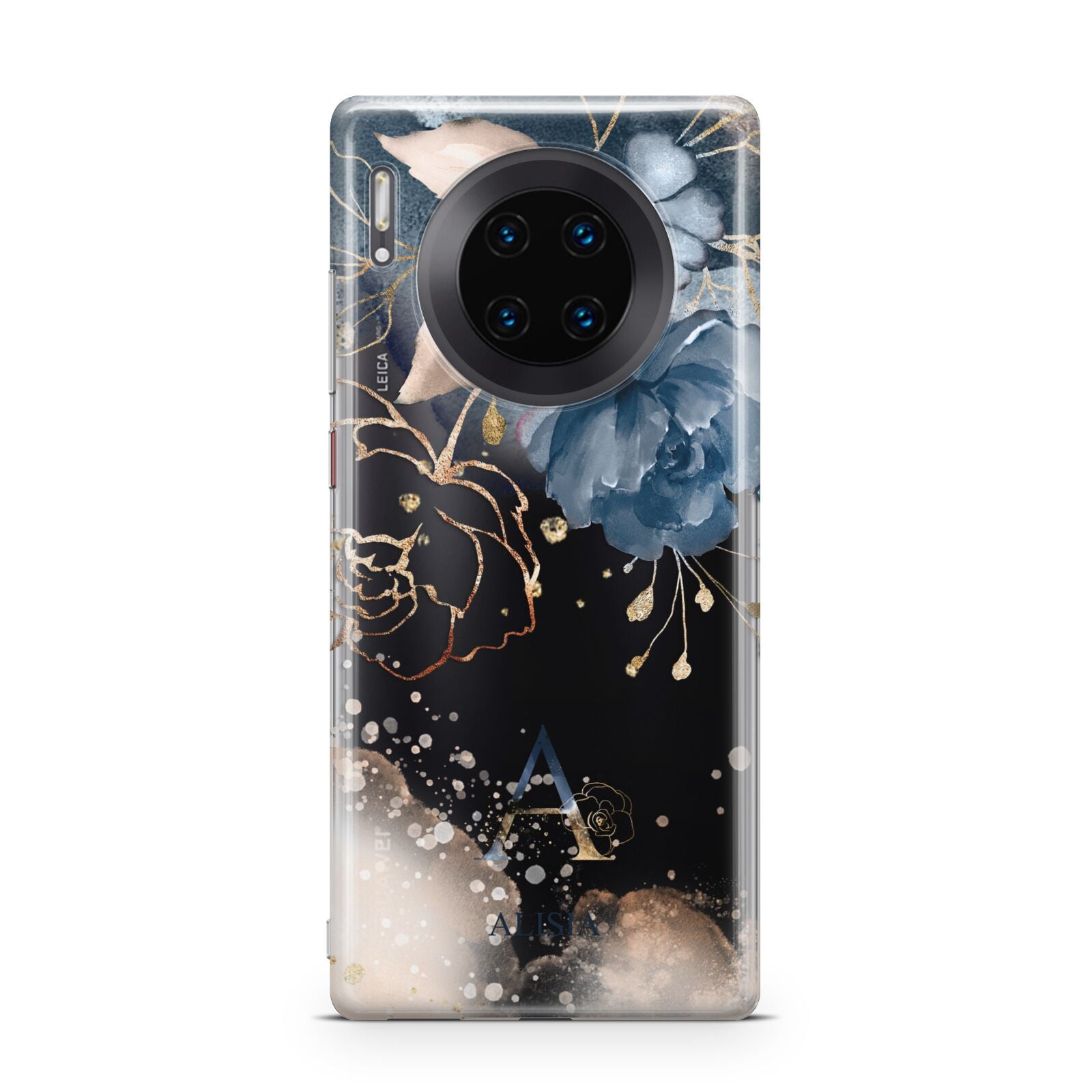 Monogrammed Watercolour Flower Elements Huawei Mate 30 Pro Phone Case