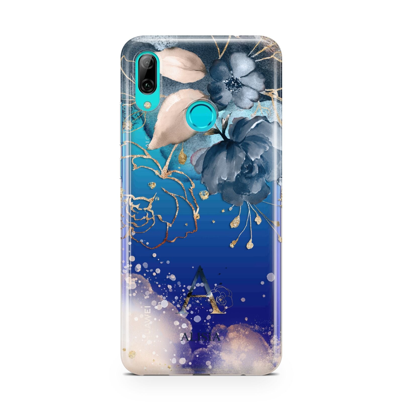 Monogrammed Watercolour Flower Elements Huawei P Smart 2019 Case