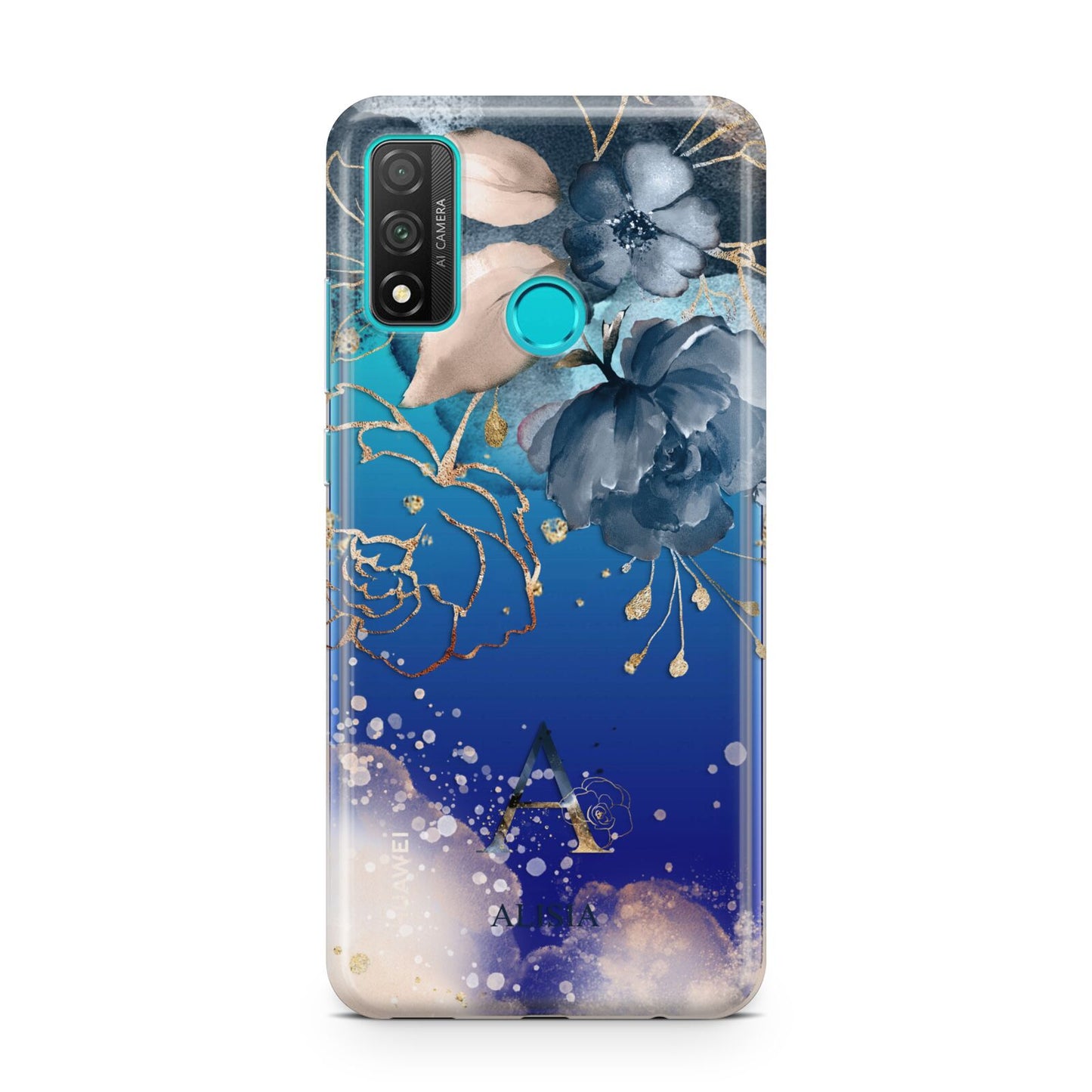 Monogrammed Watercolour Flower Elements Huawei P Smart 2020