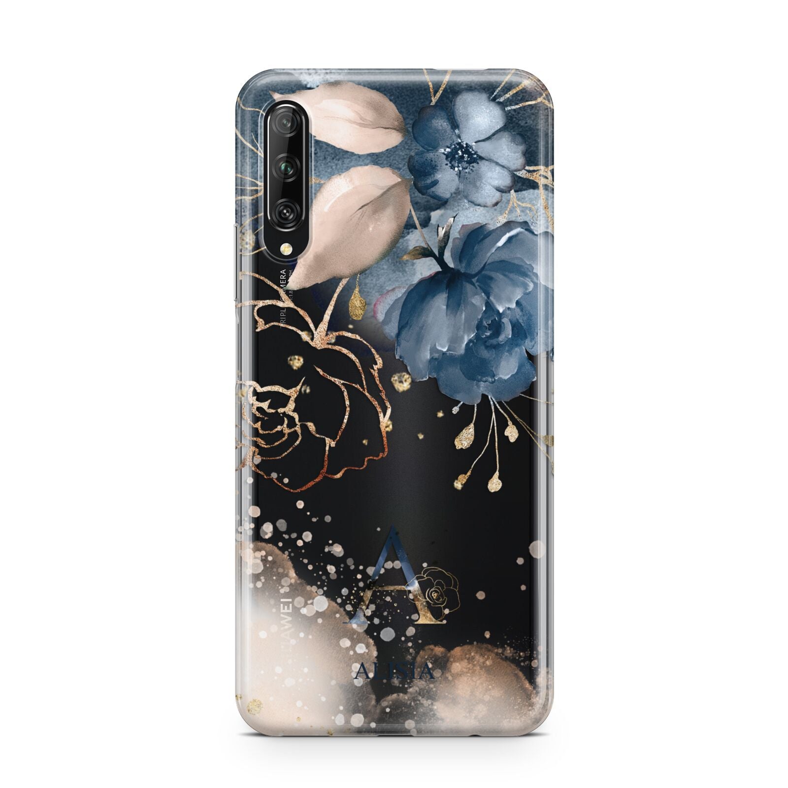 Monogrammed Watercolour Flower Elements Huawei P Smart Pro 2019