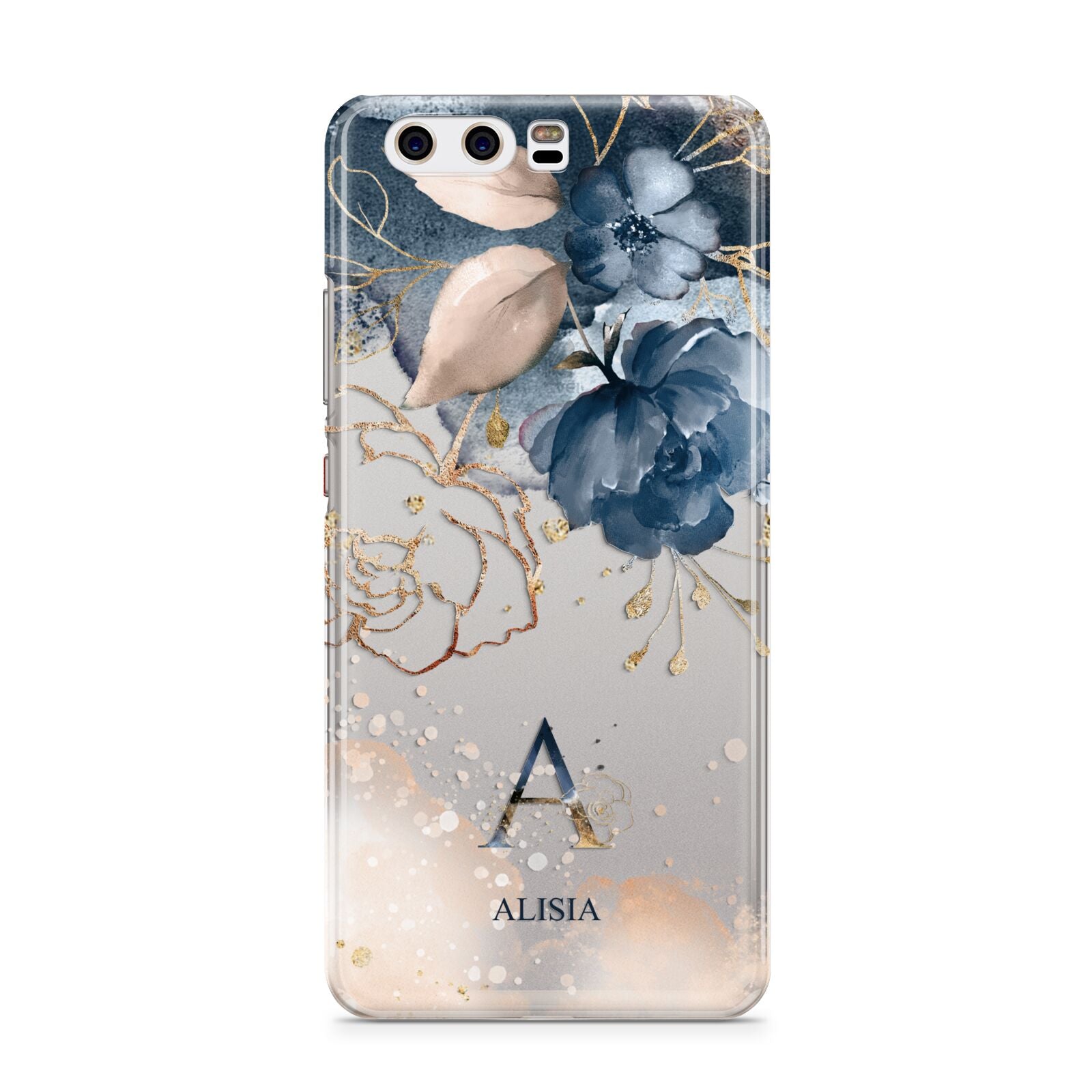 Monogrammed Watercolour Flower Elements Huawei P10 Phone Case