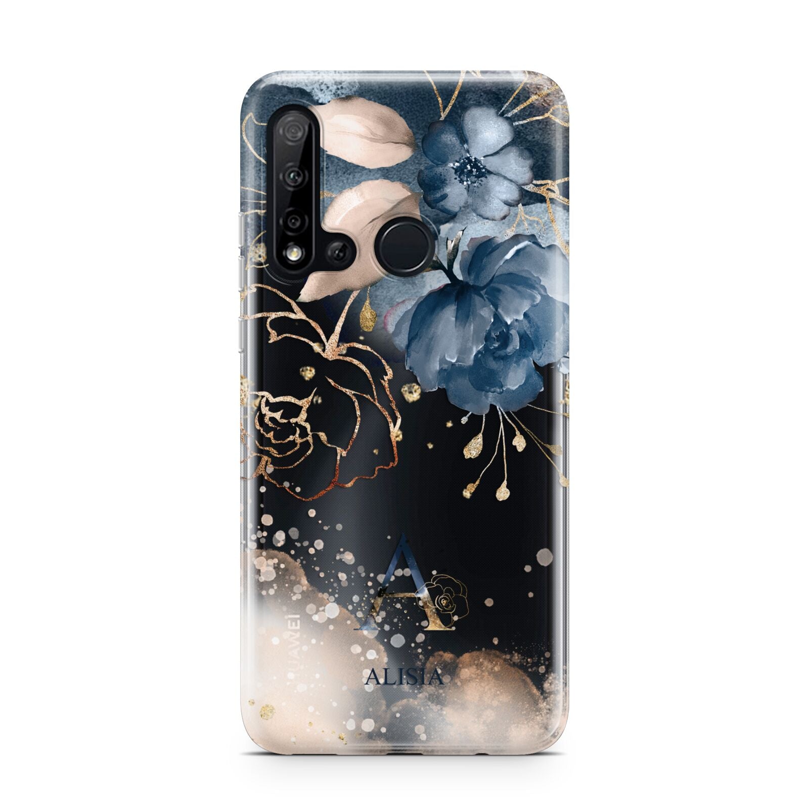 Monogrammed Watercolour Flower Elements Huawei P20 Lite 5G Phone Case