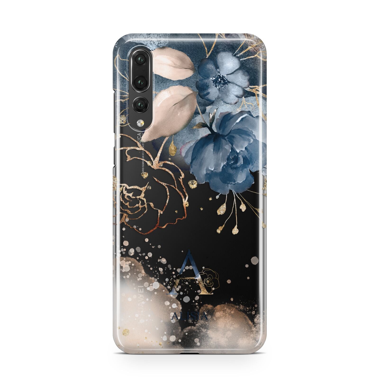 Monogrammed Watercolour Flower Elements Huawei P20 Pro Phone Case