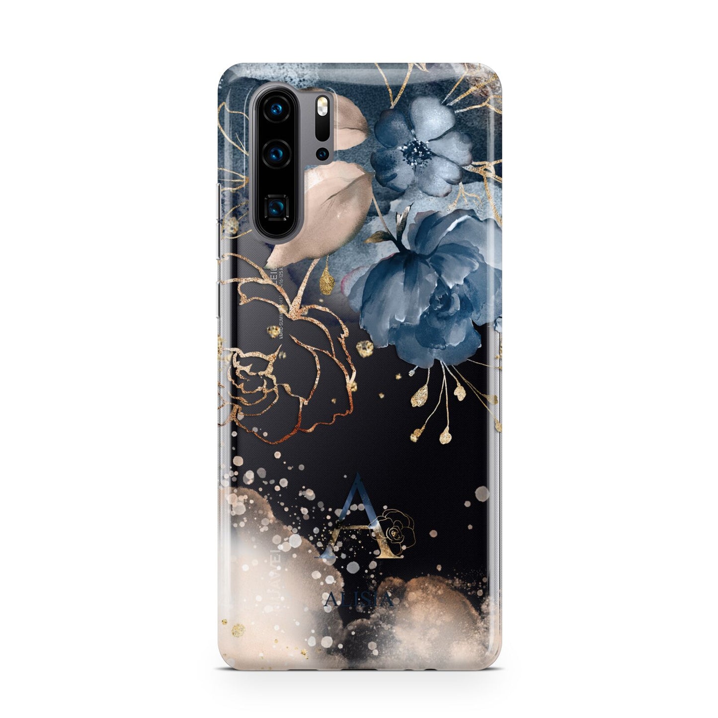 Monogrammed Watercolour Flower Elements Huawei P30 Pro Phone Case