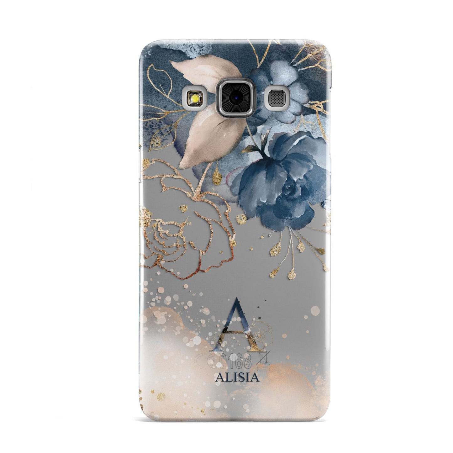 Monogrammed Watercolour Flower Elements Samsung Galaxy A3 Case