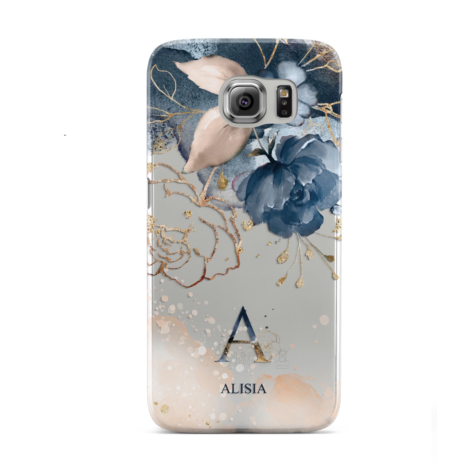 Monogrammed Watercolour Flower Elements Samsung Galaxy S6 Case