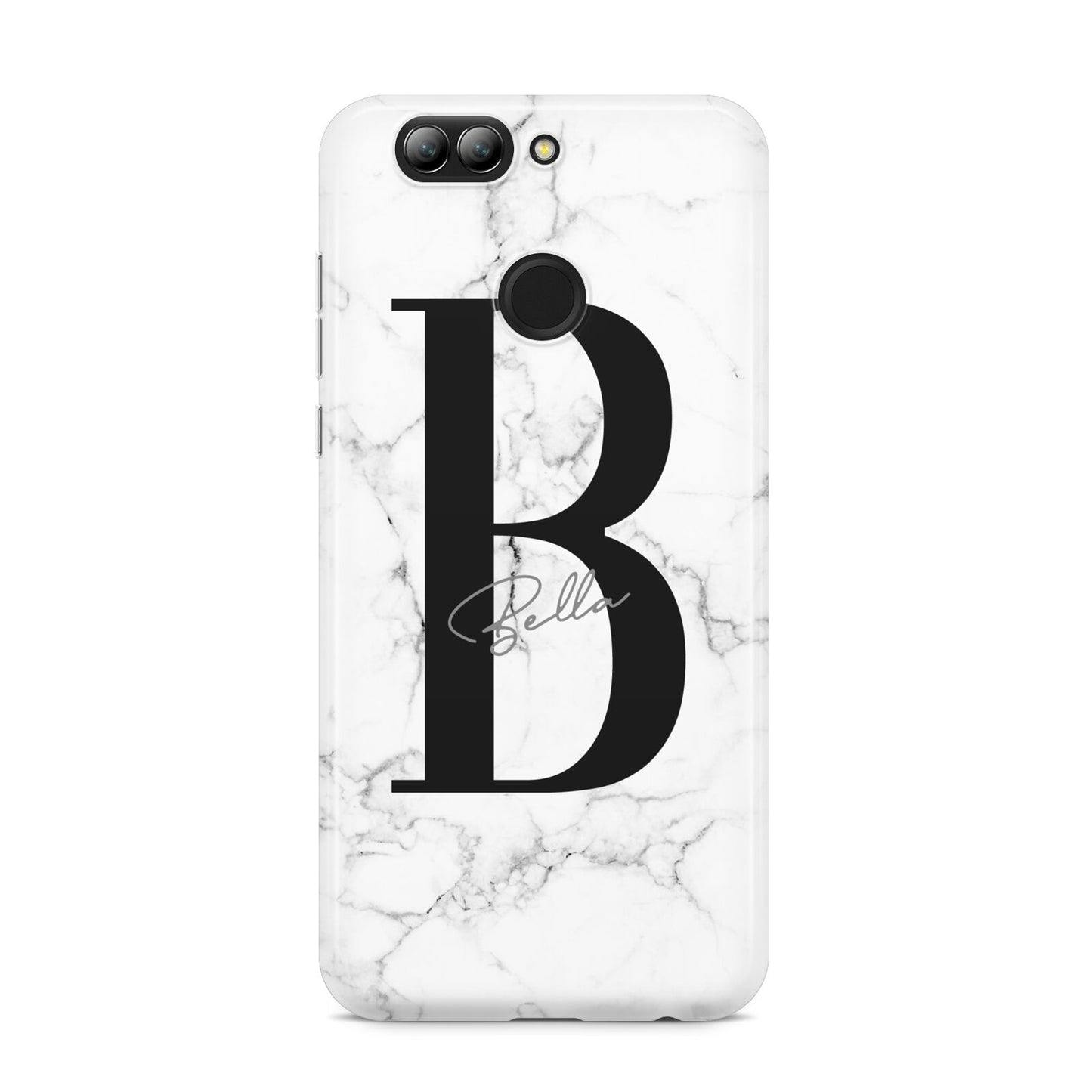 Monogrammed White Marble Huawei Nova 2s Phone Case