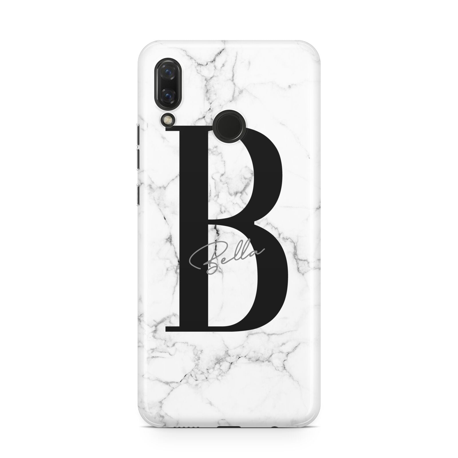 Monogrammed White Marble Huawei Nova 3 Phone Case