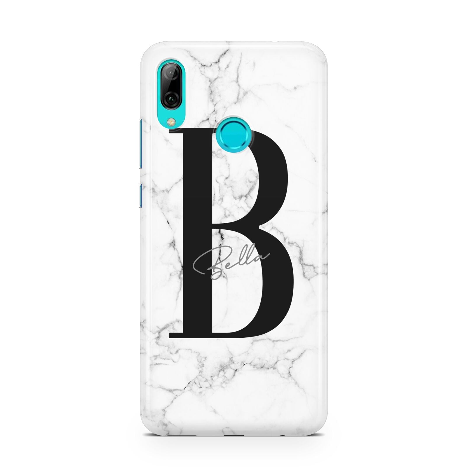 Monogrammed White Marble Huawei P Smart 2019 Case