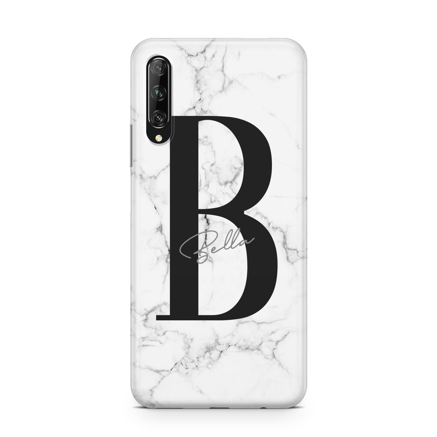 Monogrammed White Marble Huawei P Smart Pro 2019