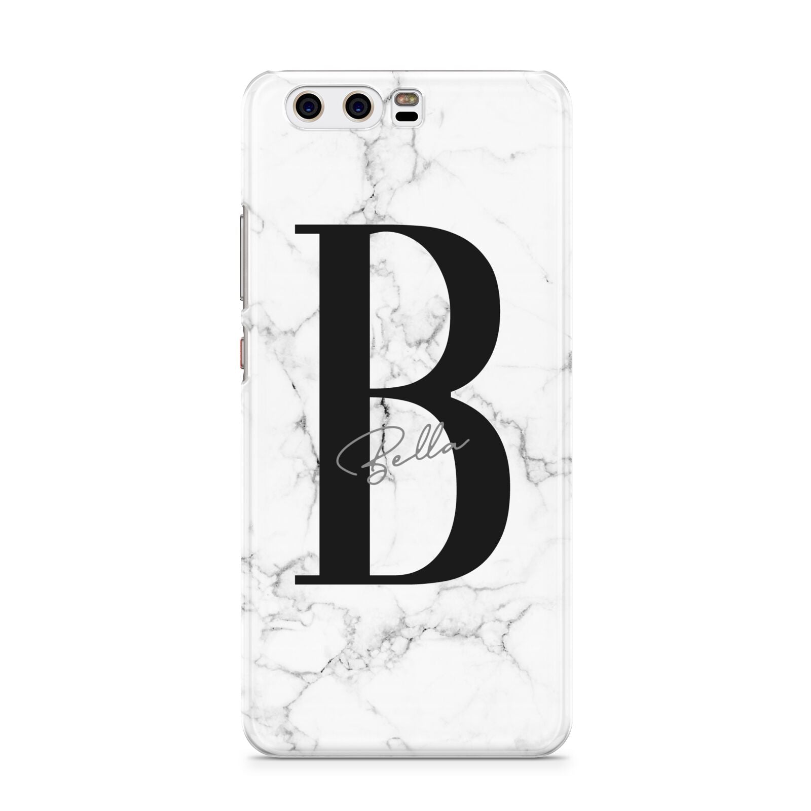 Monogrammed White Marble Huawei P10 Phone Case