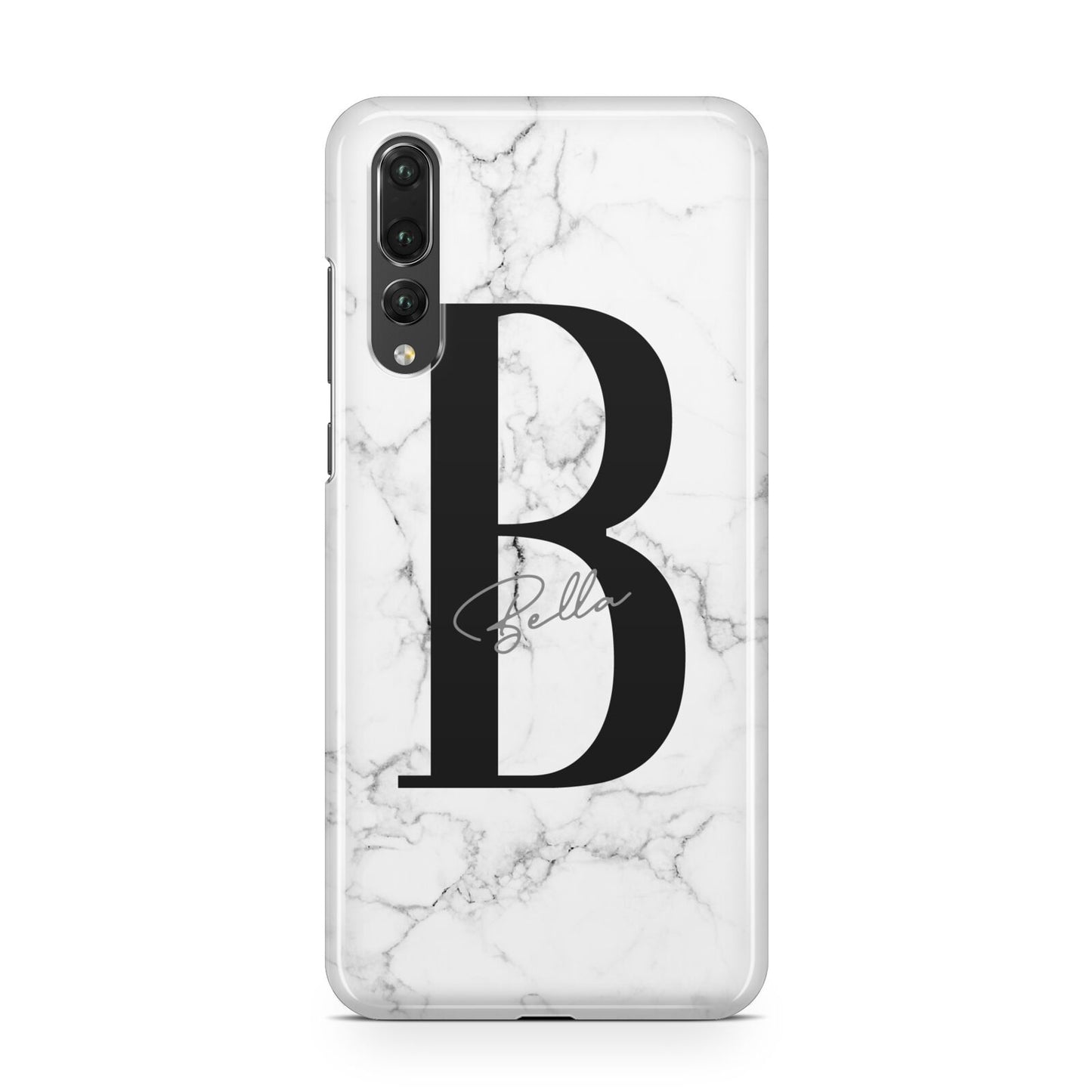 Monogrammed White Marble Huawei P20 Pro Phone Case