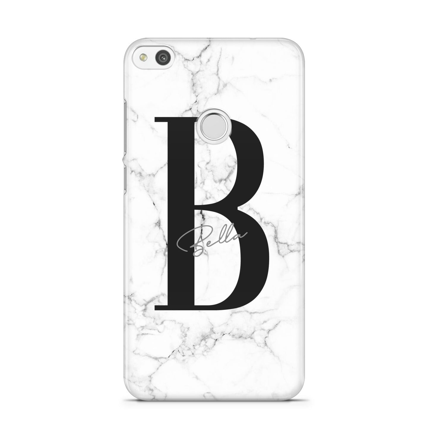 Monogrammed White Marble Huawei P8 Lite Case