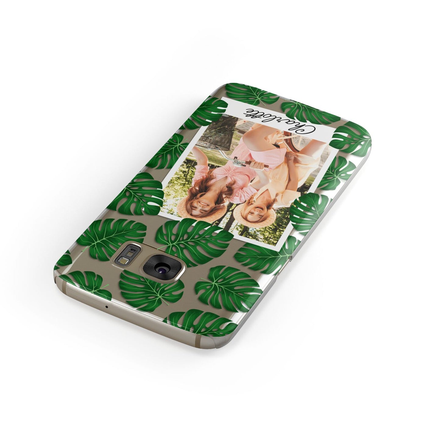 Monstera Leaf Instant Photo Samsung Galaxy Case Front Close Up