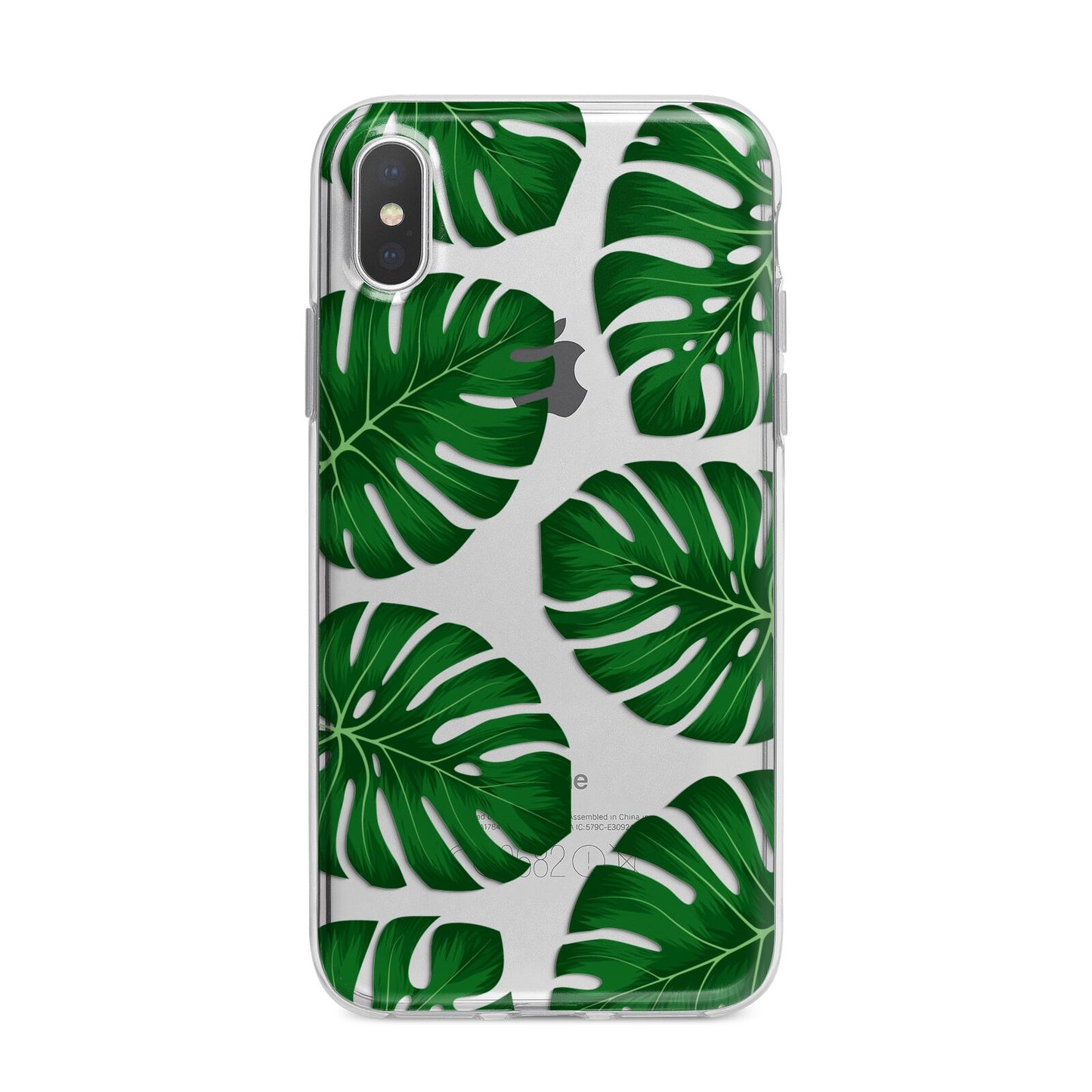 Monstera Leaf iPhone X Bumper Case on Silver iPhone Alternative Image 1