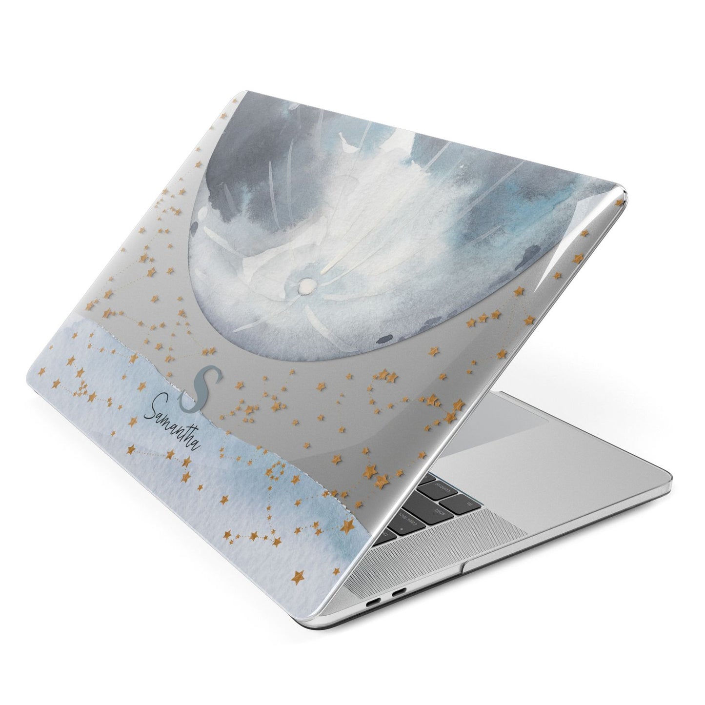 Moon Constellation Personalised Apple MacBook Case Side View