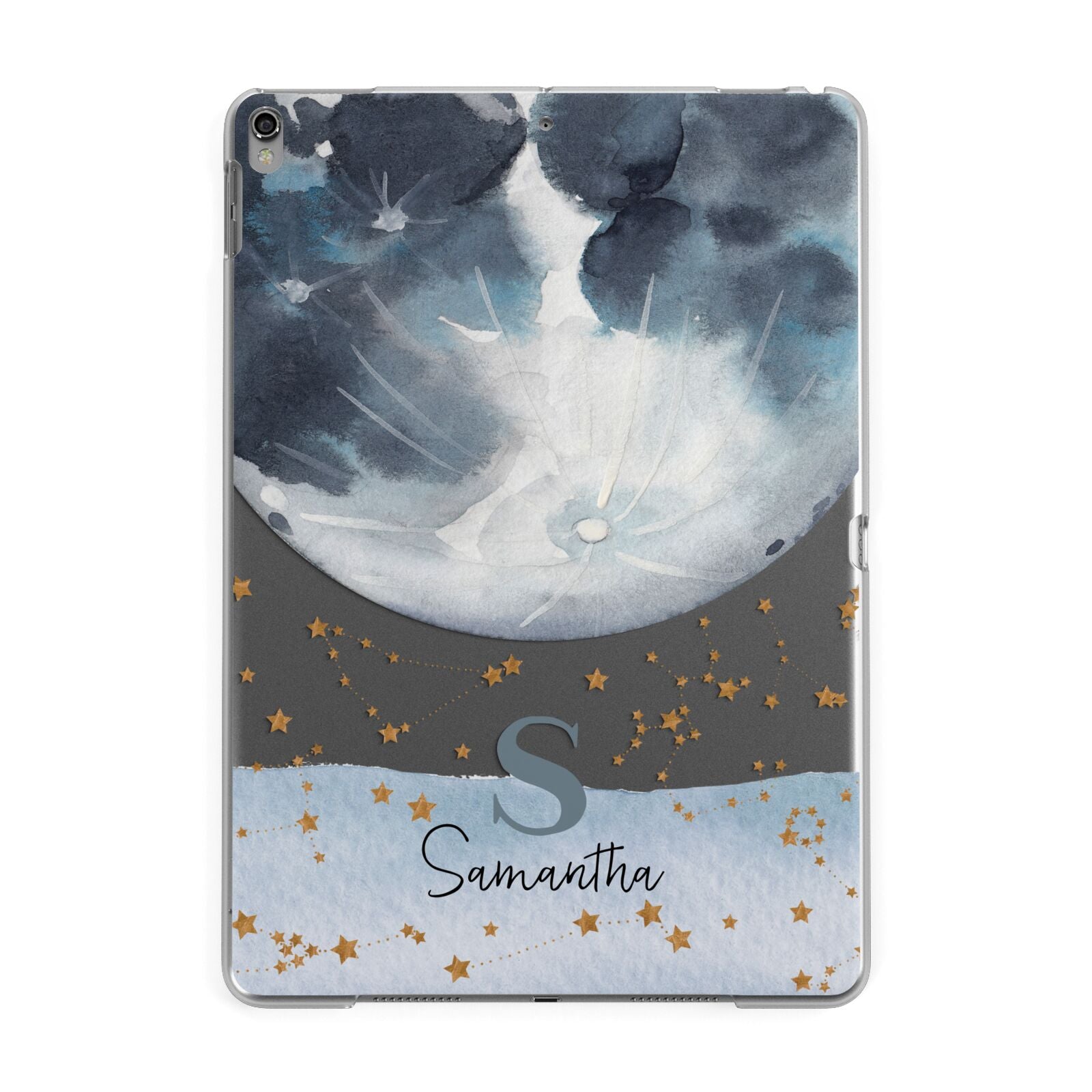 Moon Constellation Personalised Apple iPad Grey Case