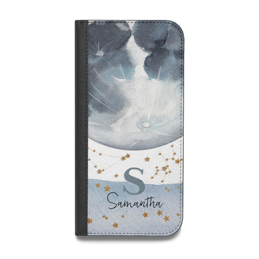 Moon Constellation Personalised Vegan Leather Flip iPhone Case