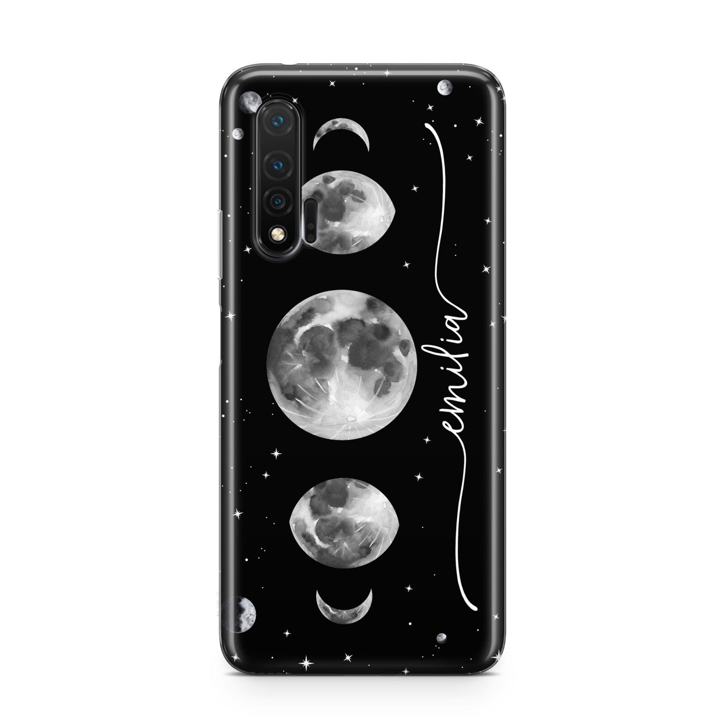 Moon Phases Personalised Name Huawei Nova 6 Phone Case