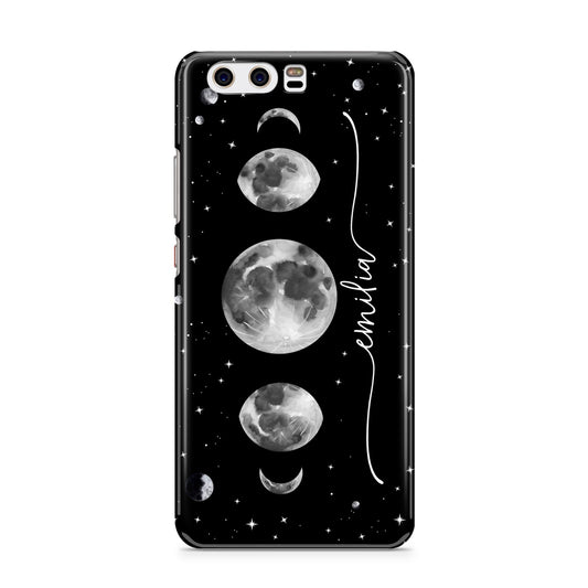 Moon Phases Personalised Name Huawei P10 Phone Case