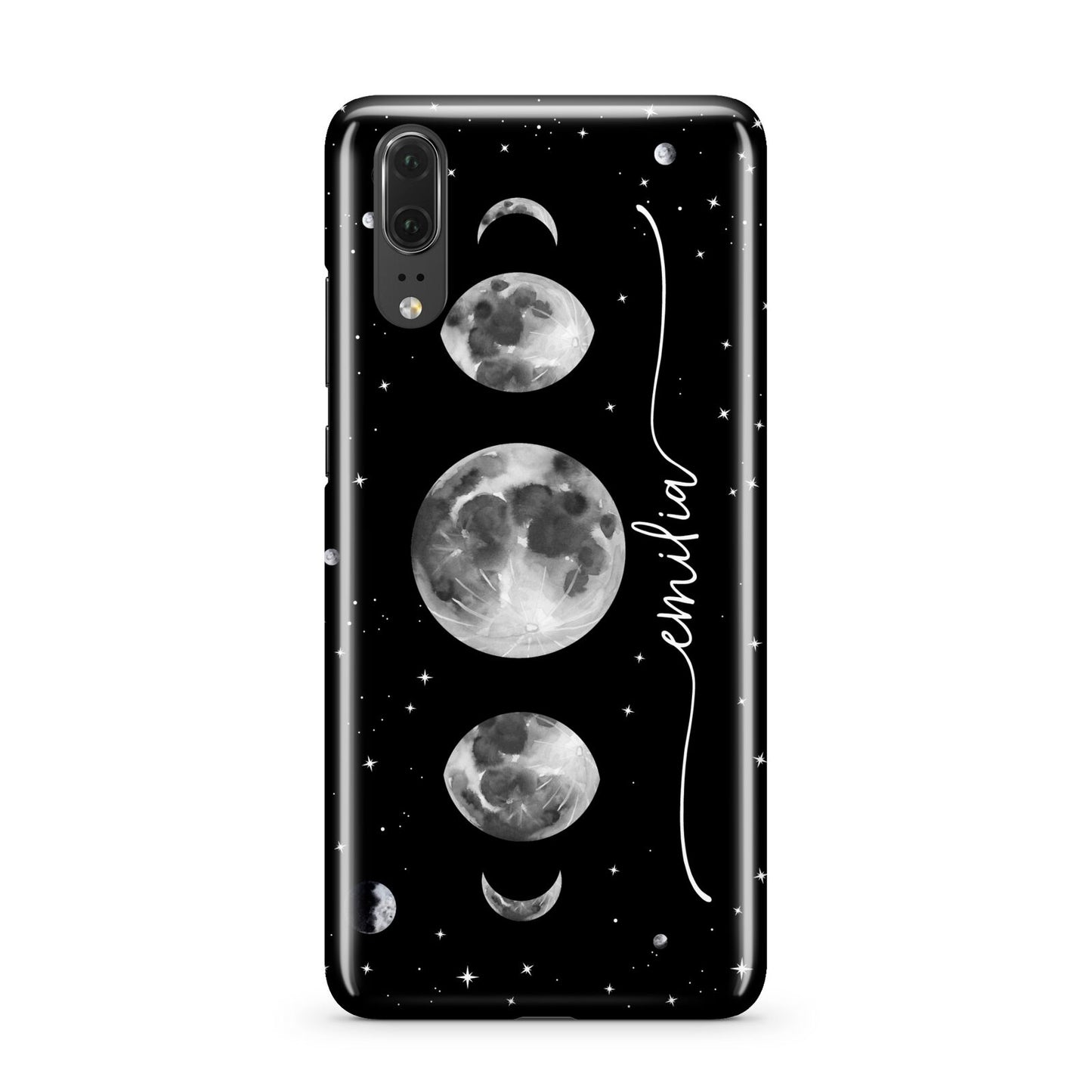 Moon Phases Personalised Name Huawei P20 Phone Case