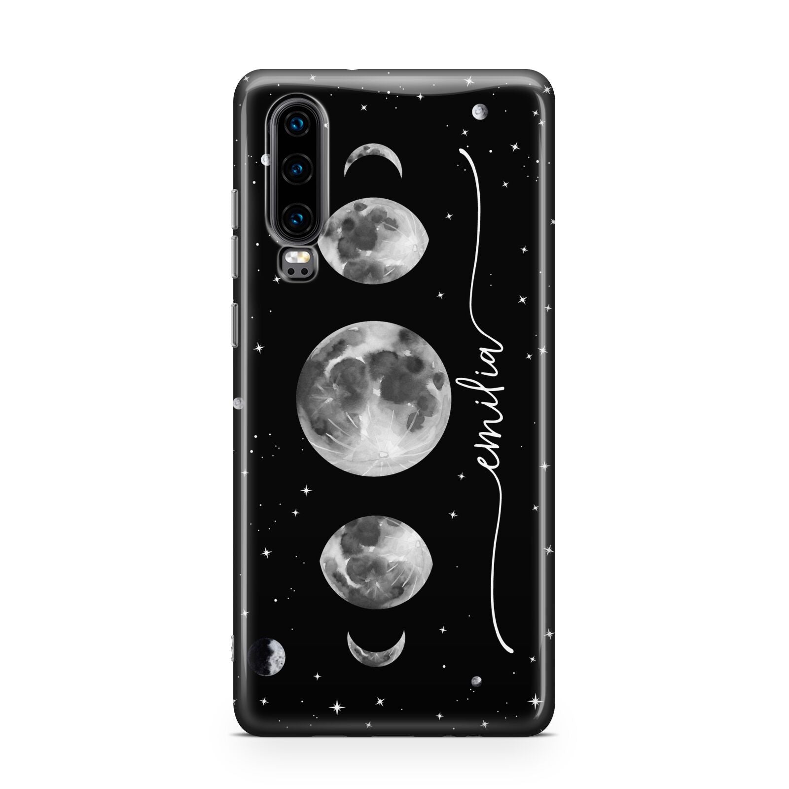 Moon Phases Personalised Name Huawei P30 Phone Case