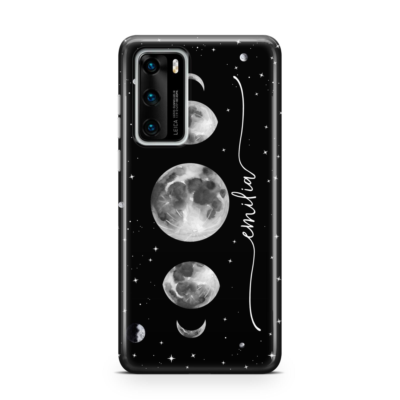 Moon Phases Personalised Name Huawei P40 Phone Case