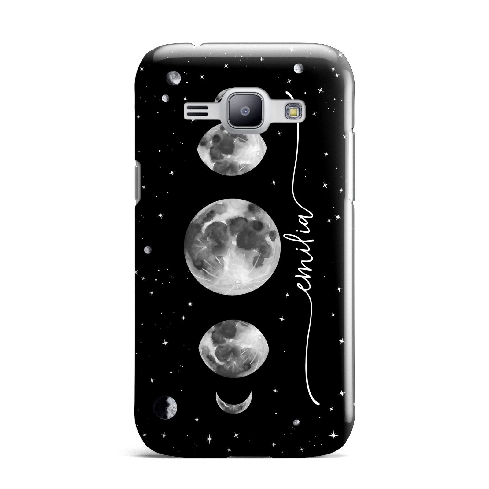 Moon Phases Personalised Name Samsung Galaxy J1 2015 Case