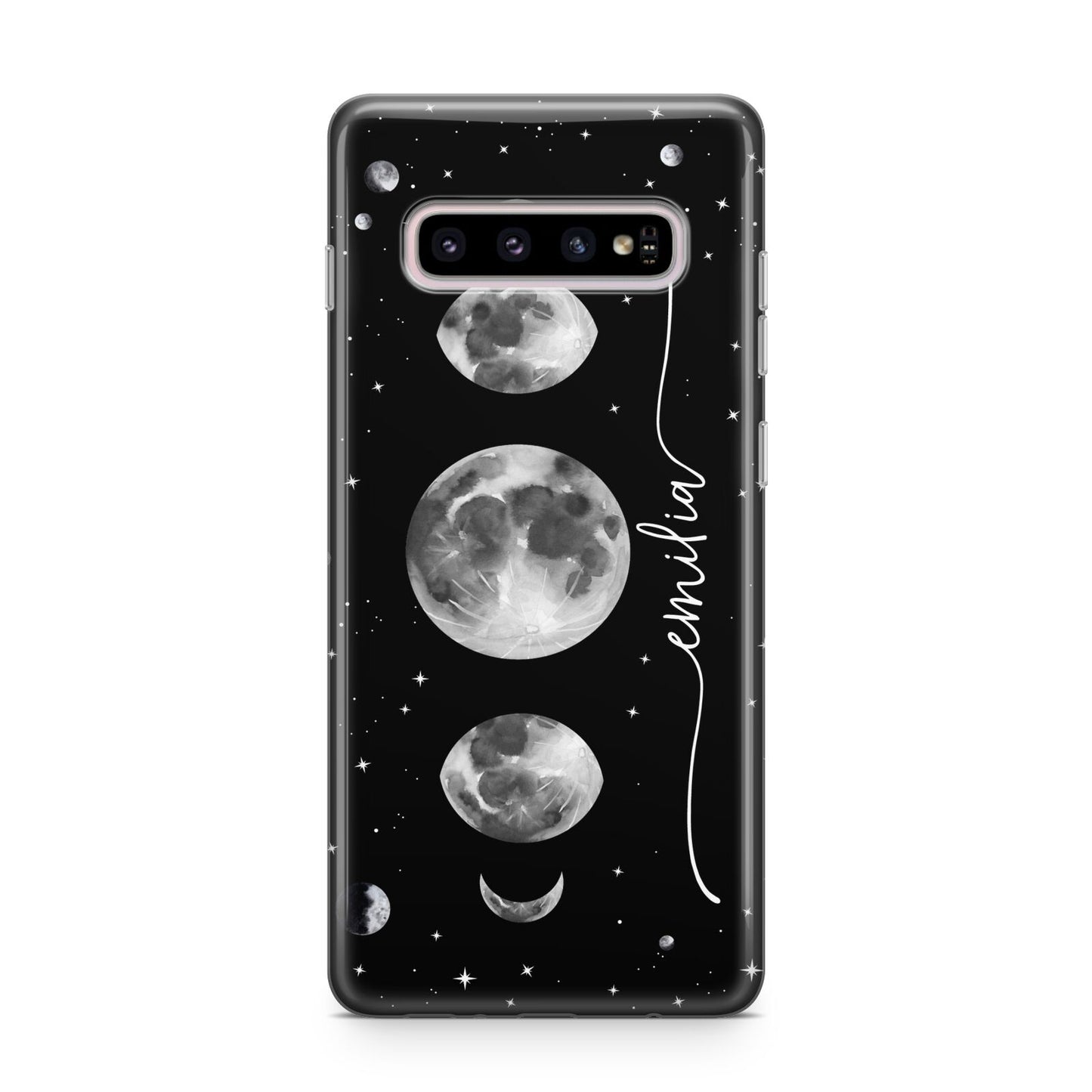 Moon Phases Personalised Name Samsung Galaxy S10 Plus Case