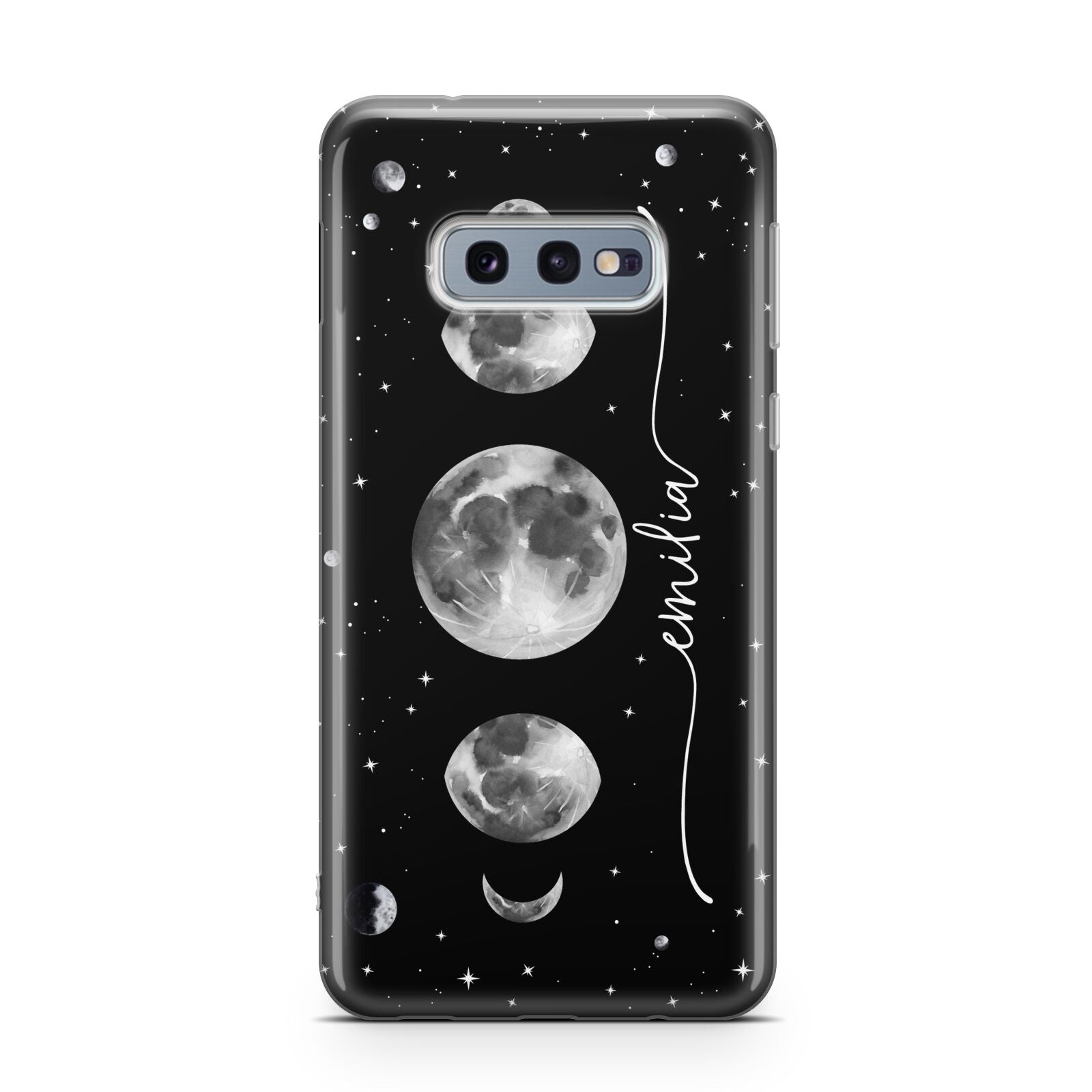 Moon Phases Personalised Name Samsung Galaxy S10E Case