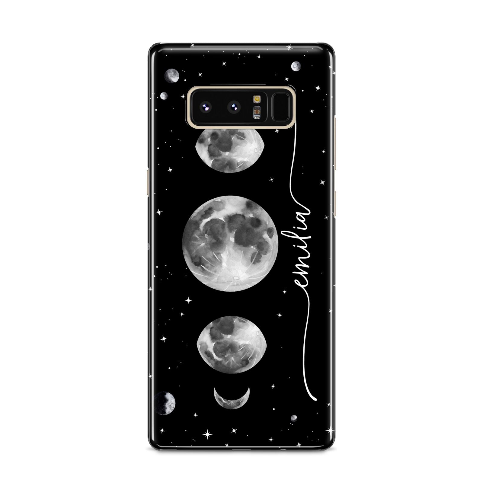 Moon Phases Personalised Name Samsung Galaxy S8 Case