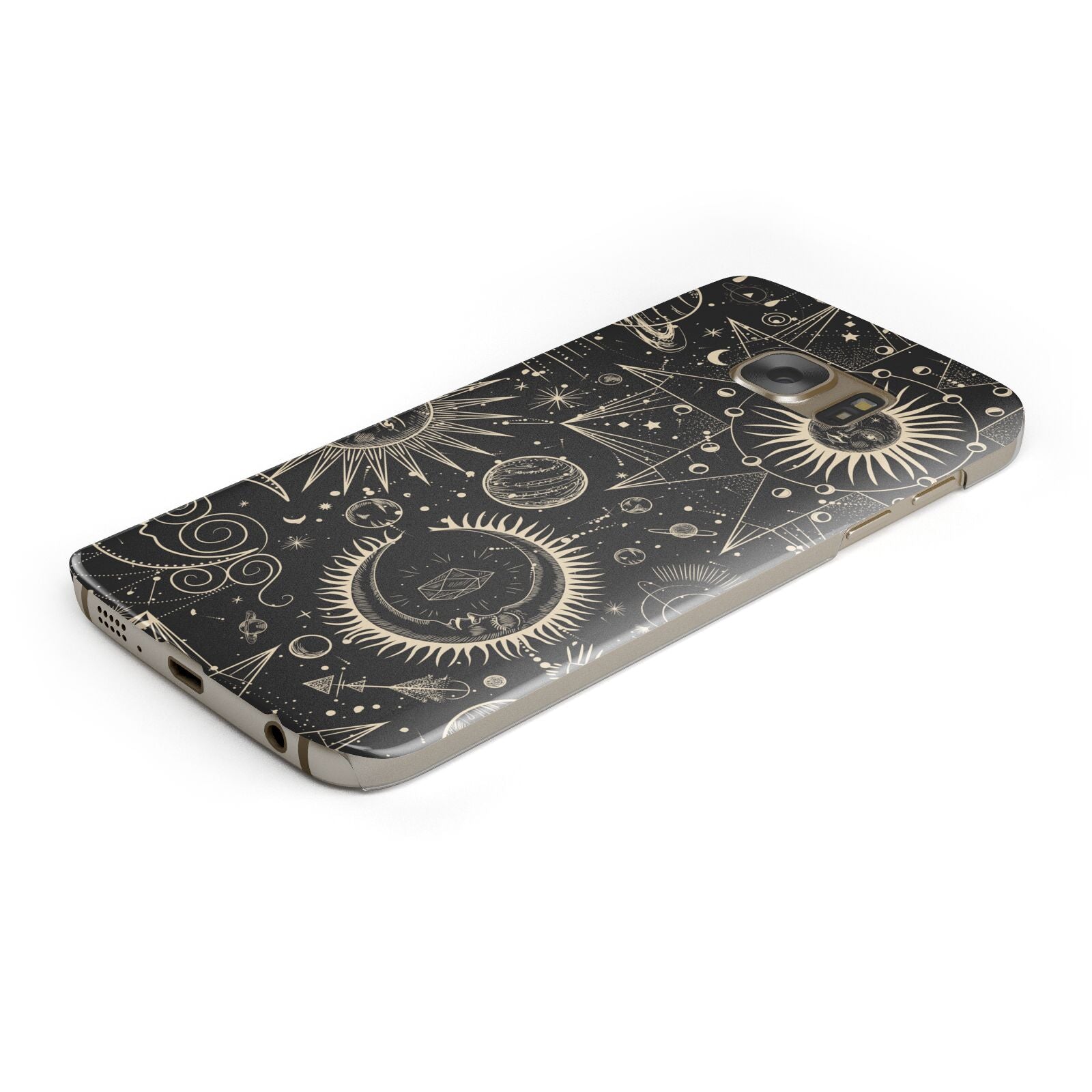 Moon Phases Protective Samsung Galaxy Case Angled Image