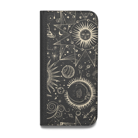 Moon Phases Vegan Leather Flip iPhone Case