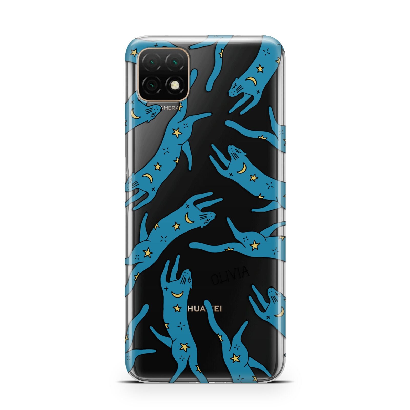 Moon Star Blue Cat Personalised Huawei Enjoy 20 Phone Case