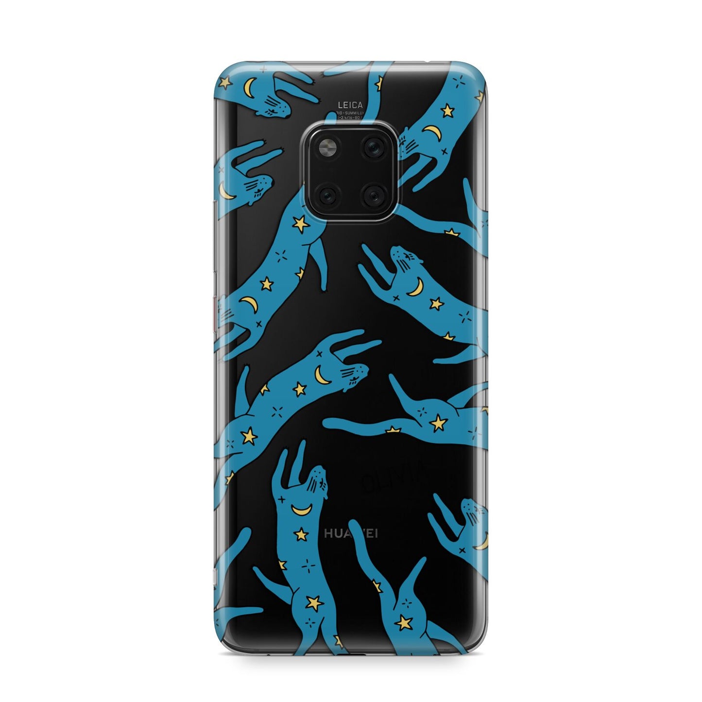 Moon Star Blue Cat Personalised Huawei Mate 20 Pro Phone Case