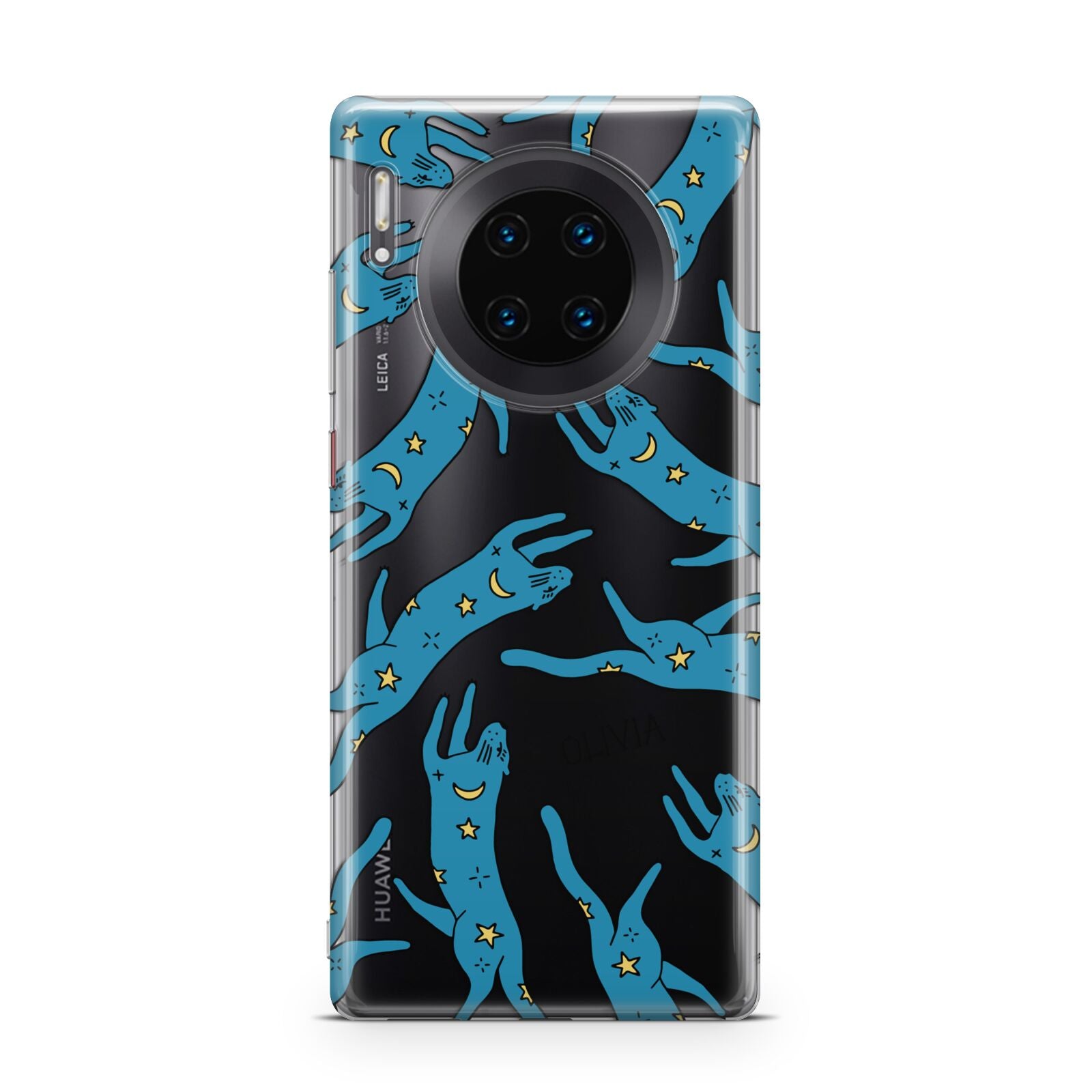 Moon Star Blue Cat Personalised Huawei Mate 30 Pro Phone Case