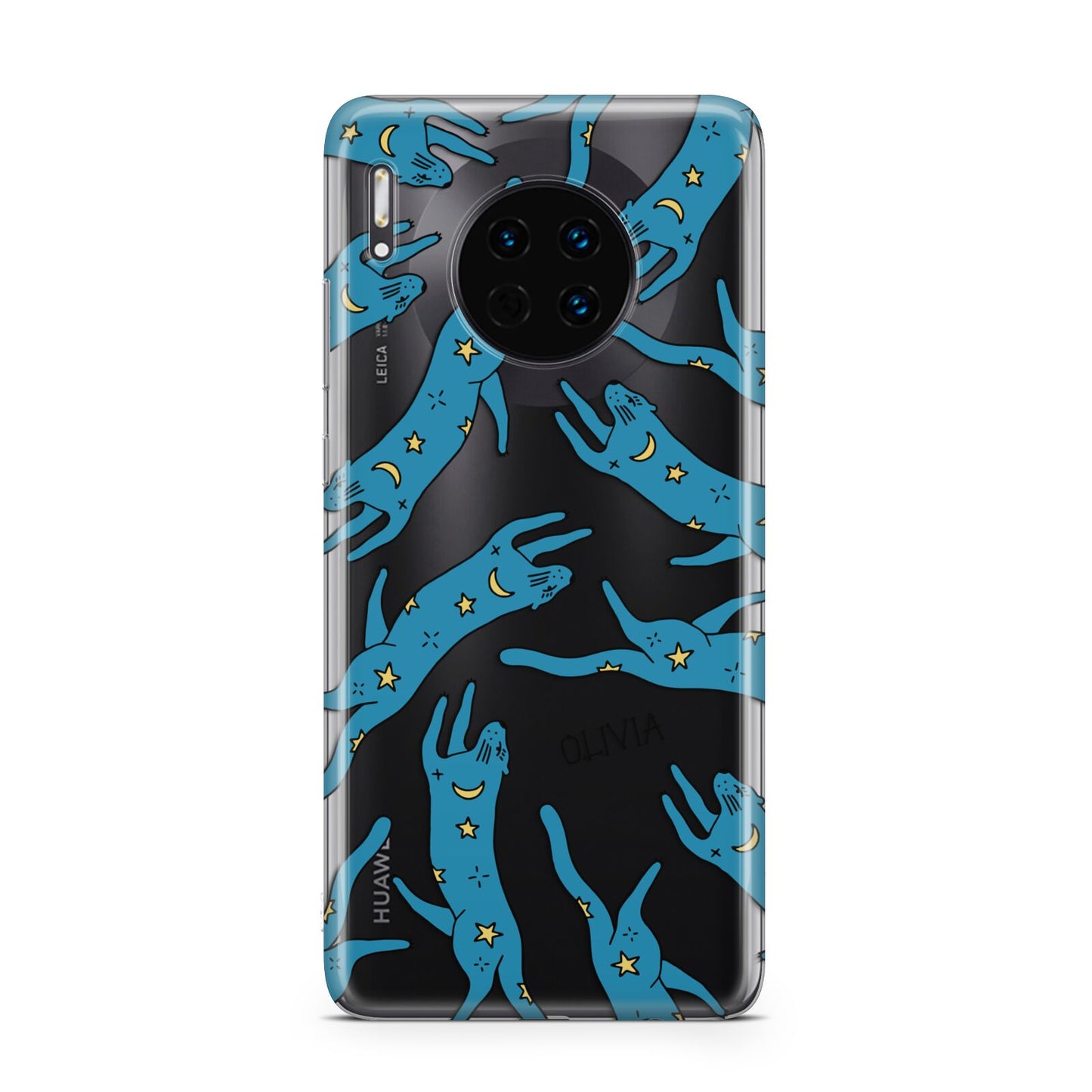 Moon Star Blue Cat Personalised Huawei Mate 30