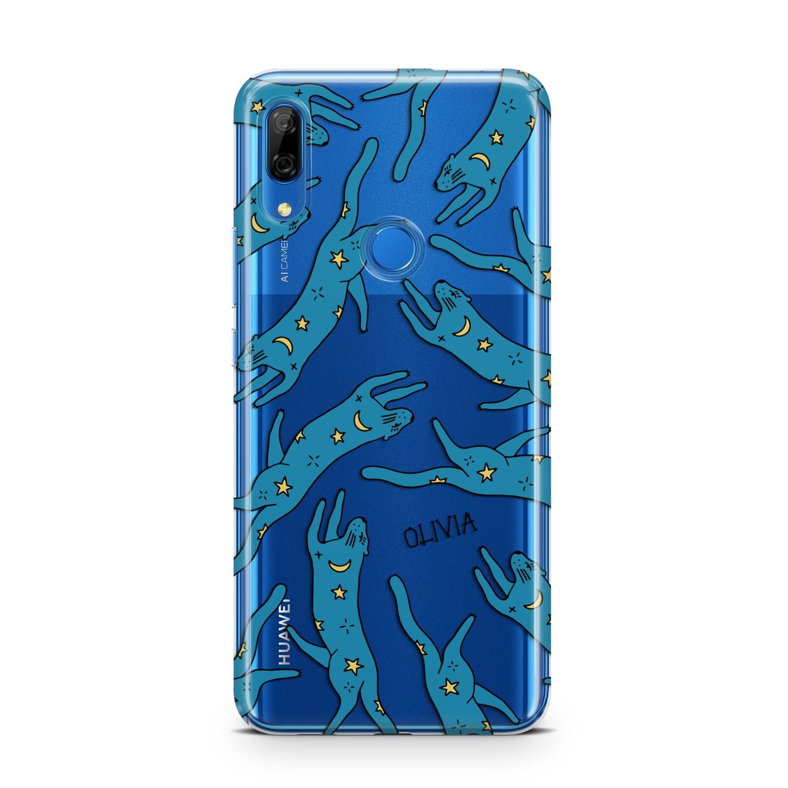 Moon Star Blue Cat Personalised Huawei P Smart Z