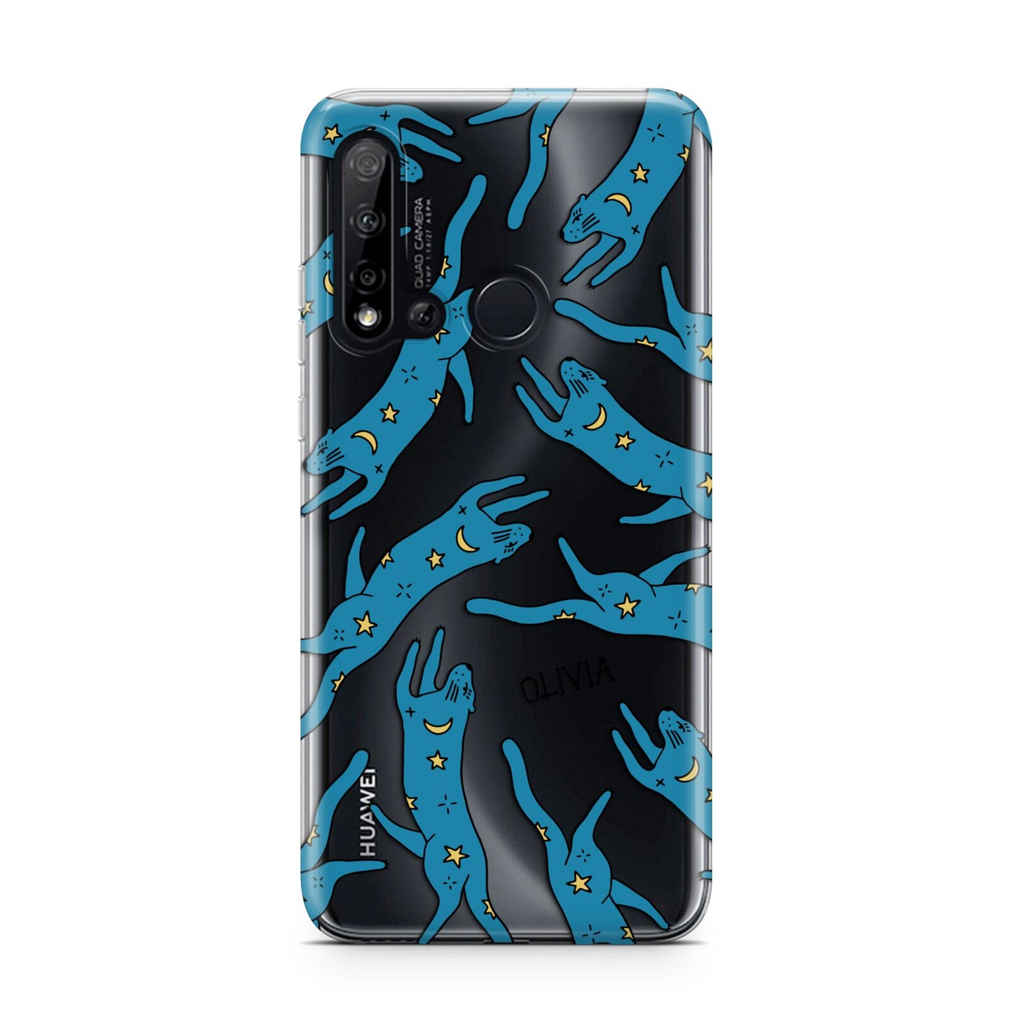 Moon Star Blue Cat Personalised Huawei P20 Lite 5G Phone Case