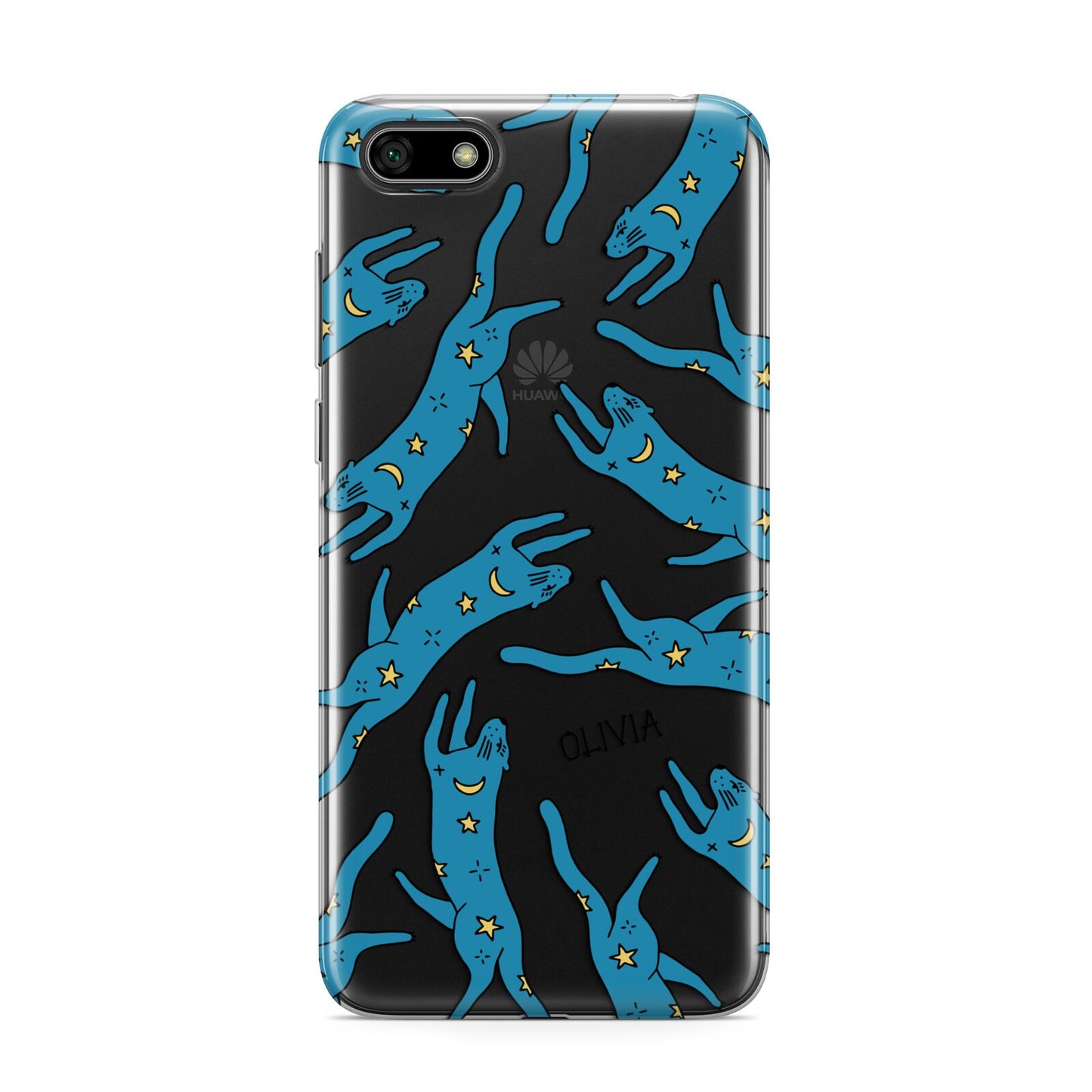 Moon Star Blue Cat Personalised Huawei Y5 Prime 2018 Phone Case