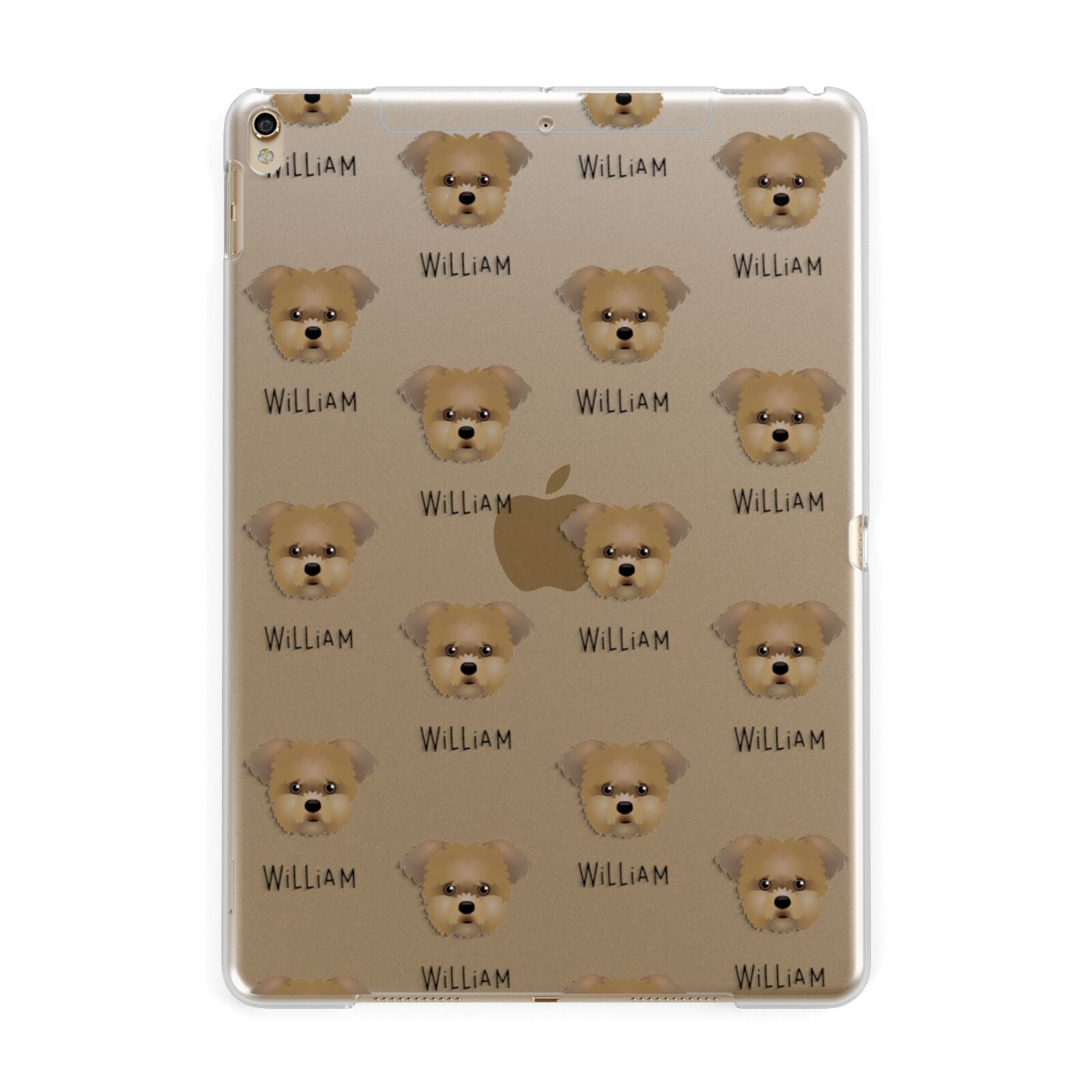Morkie Icon with Name Apple iPad Gold Case