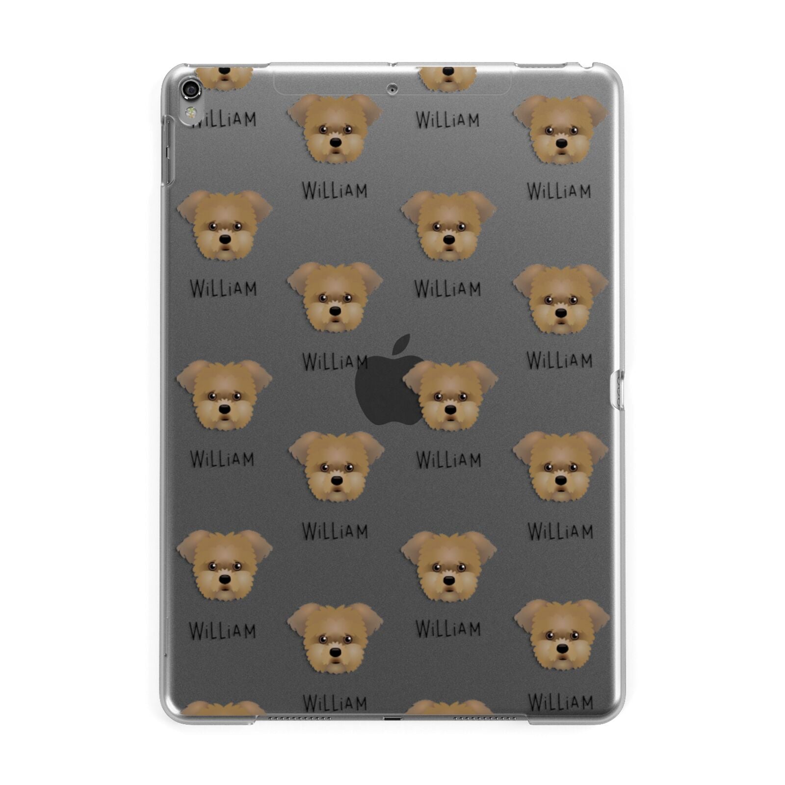 Morkie Icon with Name Apple iPad Grey Case