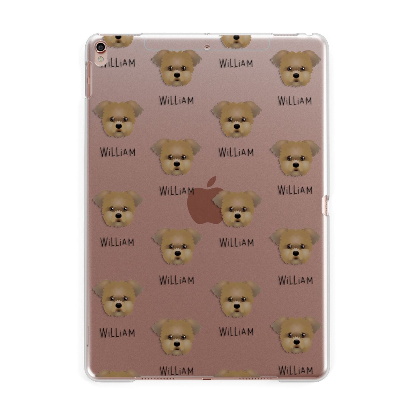 Morkie Icon with Name Apple iPad Rose Gold Case