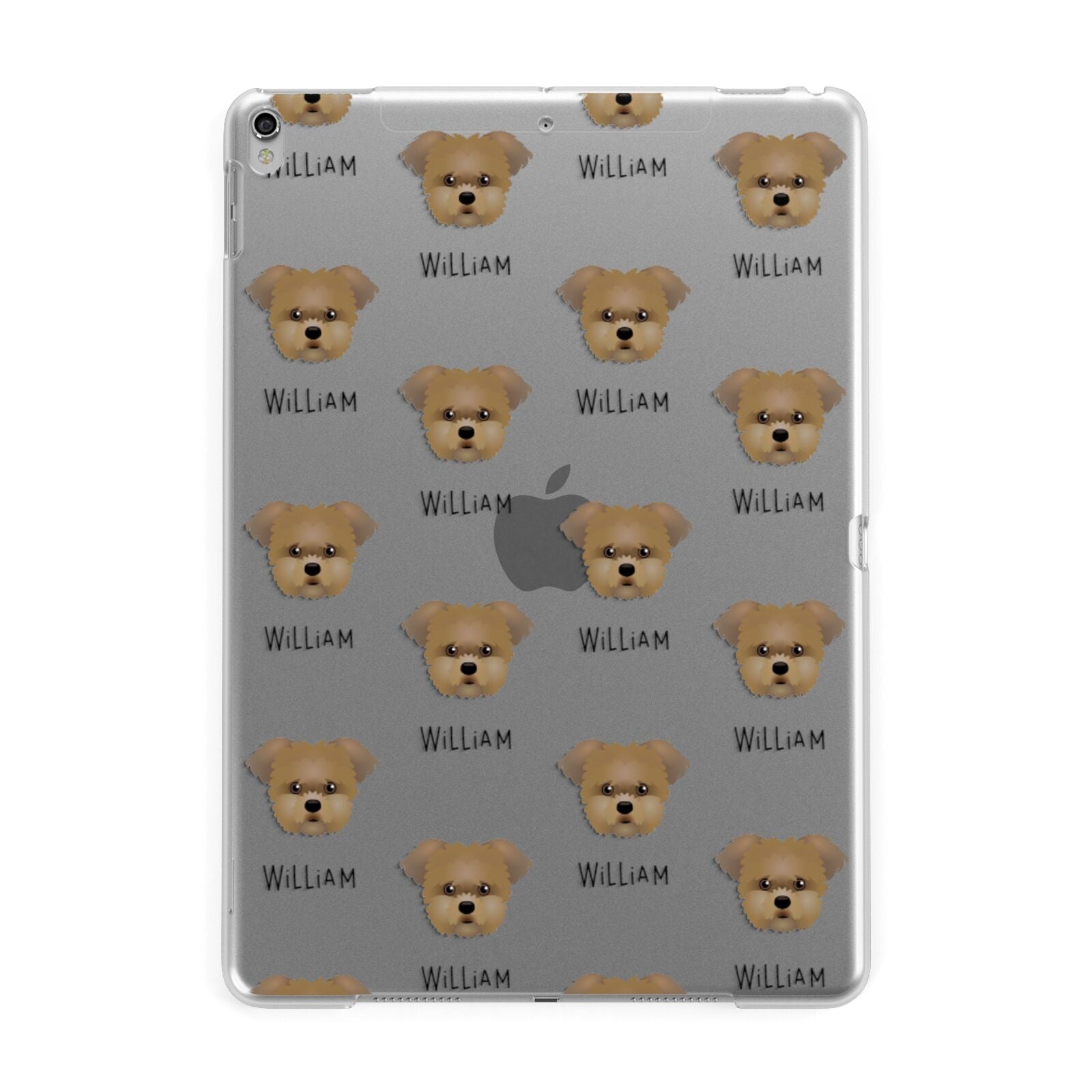 Morkie Icon with Name Apple iPad Silver Case