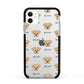 Morkie Icon with Name Apple iPhone 11 in White with Black Impact Case