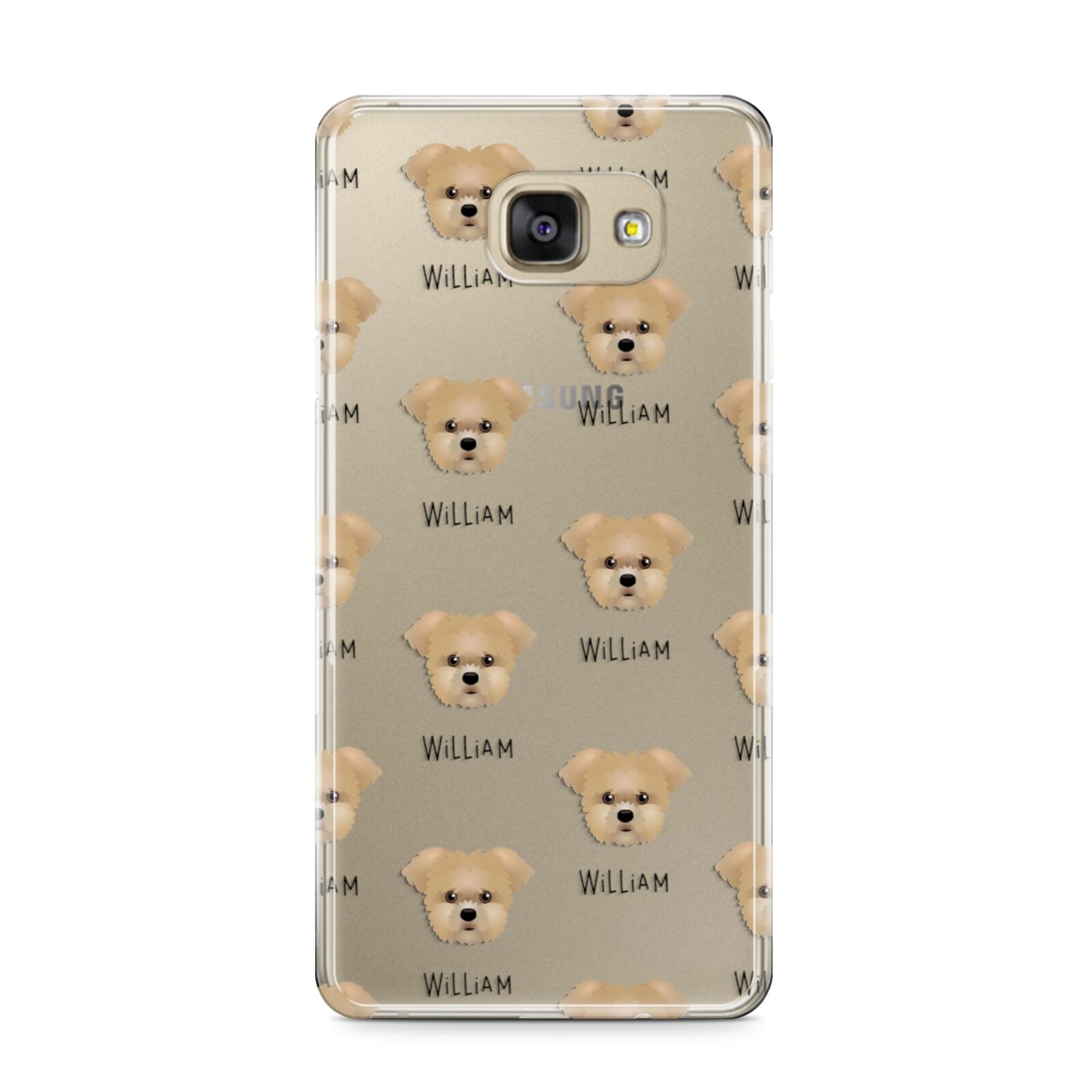 Morkie Icon with Name Samsung Galaxy A9 2016 Case on gold phone