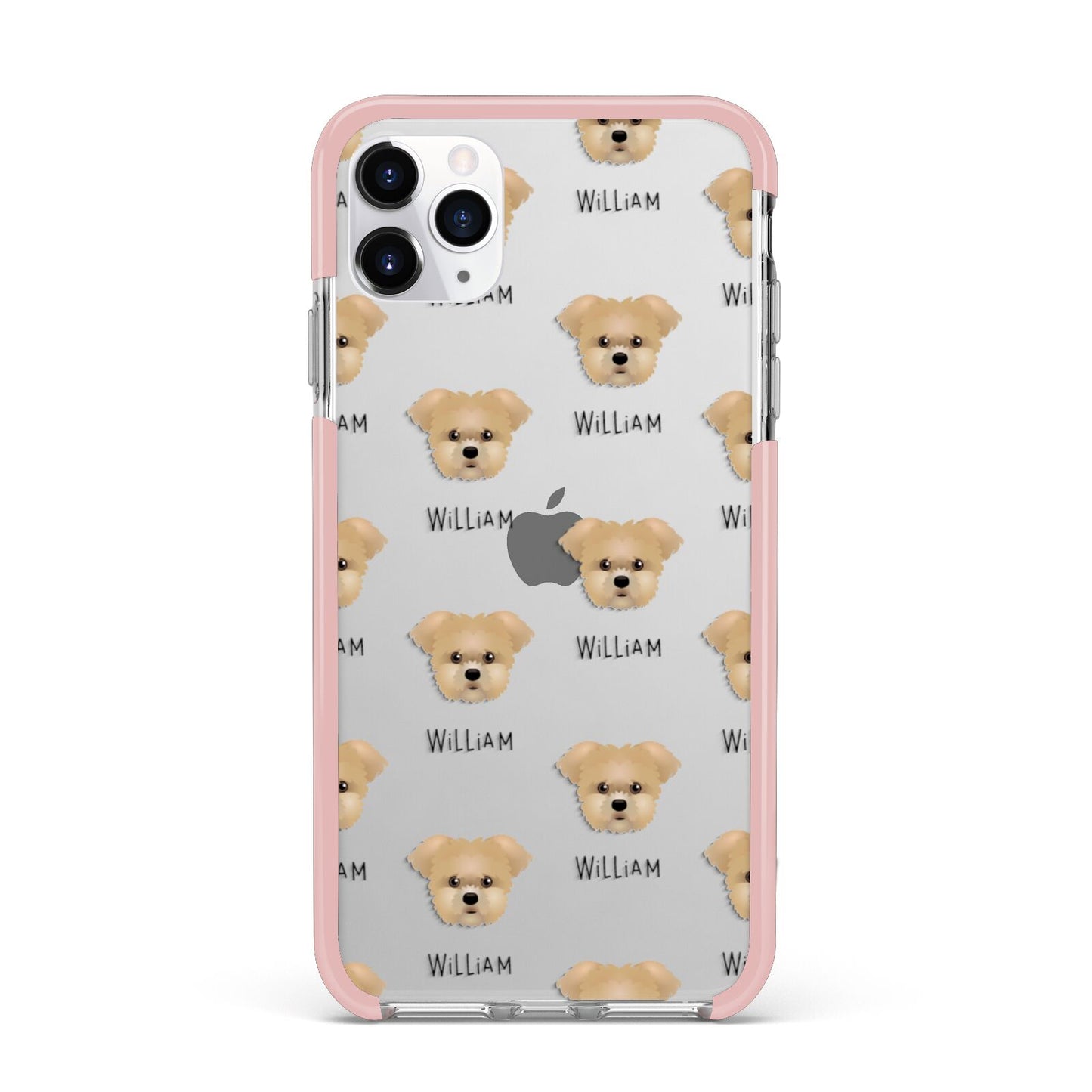 Morkie Icon with Name iPhone 11 Pro Max Impact Pink Edge Case
