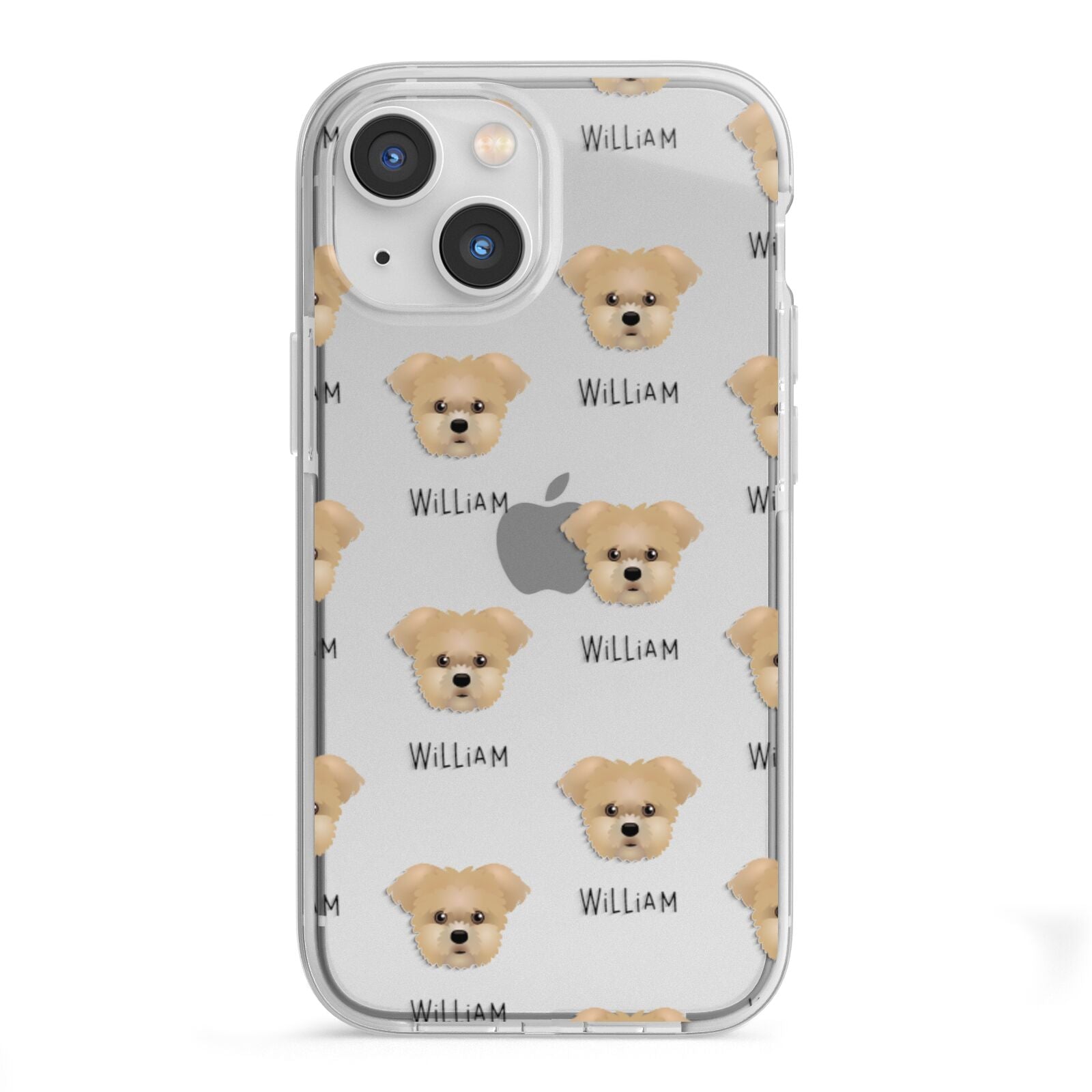 Morkie Icon with Name iPhone 13 Mini TPU Impact Case with White Edges