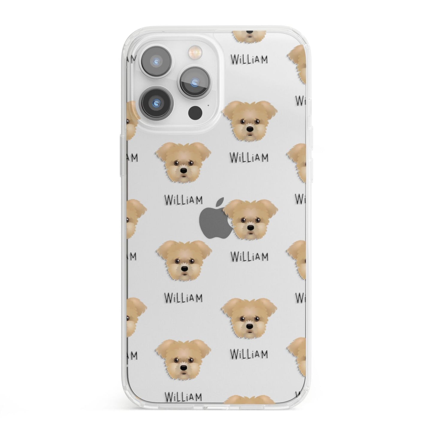 Morkie Icon with Name iPhone 13 Pro Max Clear Bumper Case