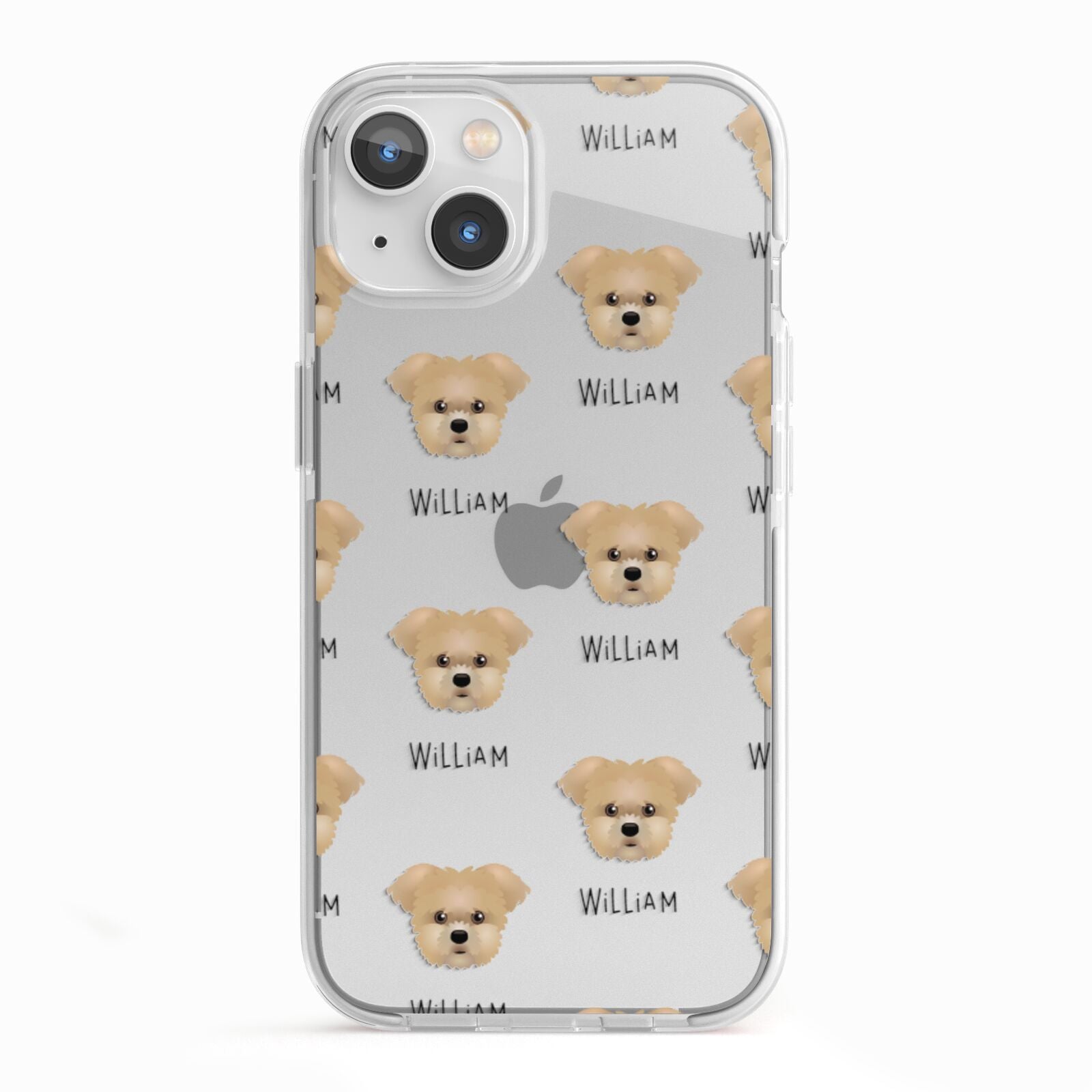 Morkie Icon with Name iPhone 13 TPU Impact Case with White Edges